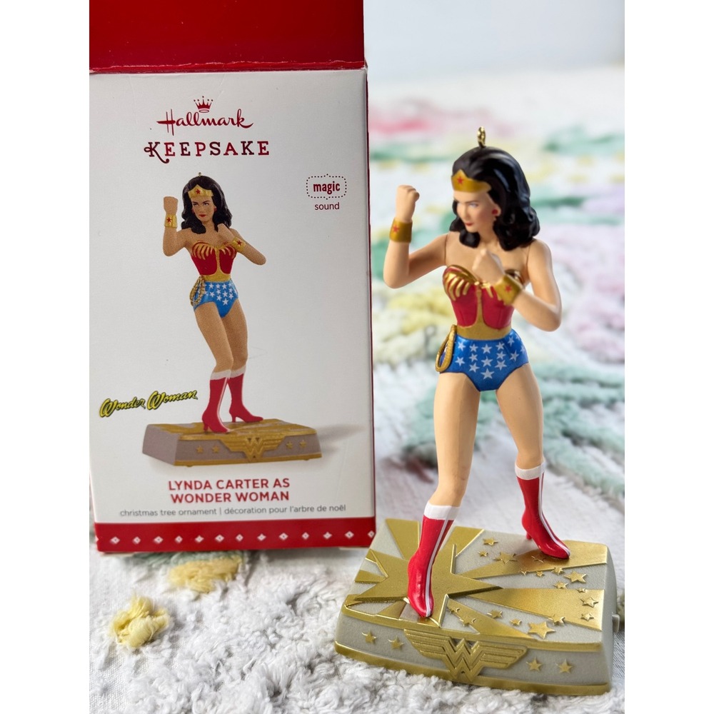 Hallmark Keepsake Lynda Carter as Wonder Woman Magic Sound Ornament QXI2483